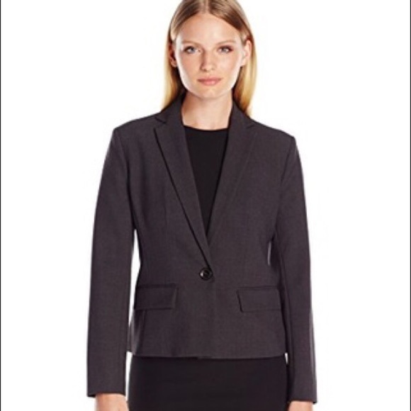 **ELLEN TRACY* Plus Charcoal Blazer Suit Jacket NWT Size 14 - Picture 2 of 7